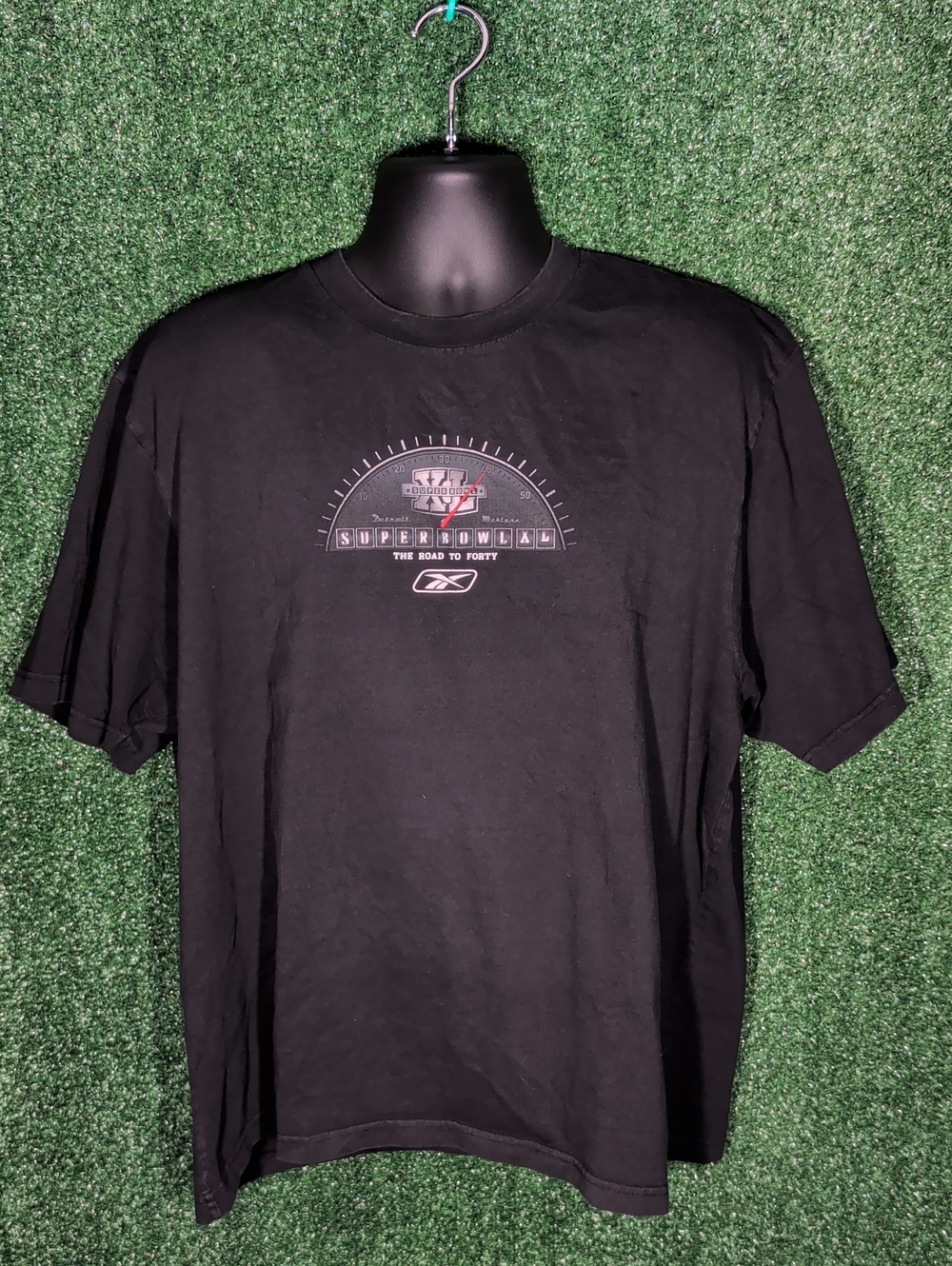 Reebok Black Super Bowl 2XL 2006 Graphic Tee